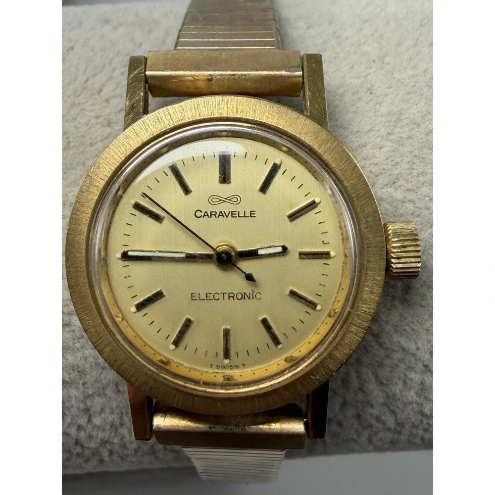 Caravelle Electronic New Battery 1976 Ladies Watch 24MM‎ 6.75